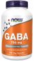 NOW Supplements GABA 750mg - 200 Veg Capsules
