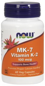 NOW Supplements MK-7 Vitamin K-2 100 mcg - 60 Veg Capsules