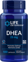 Life Extension DHEA, 25 mg, 100 capsules