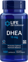 Life Extension DHEA, 15 mg, 100 capsules
