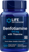 Life Extension Benfotiamine with Thiamine, 100 mg, 120 capsules