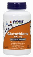 NOW Supplements Glutathione 500 mg - 60 Veg Capsules
