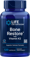 Life Extension Bone Restore with Vitamin K2, 120 capsules