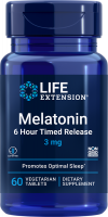 Life Extension Melatonin 6 Hour Timed Release, 3 mg, 60 tablets