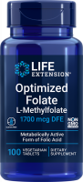 Life Extension Optimized Folate, 1000 mcg, 100 tablets