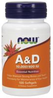 NOW Supplements Vitamin A & D 10,000/400 IU - 100 Softgels