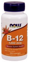 NOW Supplements Vitamin B-12 1000 mcg - 250 Lozenges