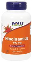 NOW Supplements Niacinamide (B-3) 500 mg - 100 Veg Capsules