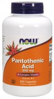 NOW Supplements Pantothenic Acid 500 mg - 250 Veg Capsules