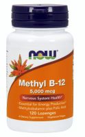 NOW Supplements Methyl B-12 5,000 mcg - 120 Lozenges