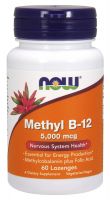 NOW Supplements Methyl B-12 5,000 mcg - 60 Lozenges