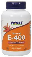 NOW Supplements Vitamin E-400 With Mixed Tocopherols - 250 Softgels