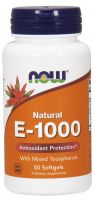 NOW Supplements Vitamin E-1000 IU Mixed Tocopherols - 50 Softgels