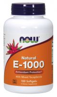 NOW Supplements Vitamin E-1000 IU Mixed Tocopherols - 100 Softgels