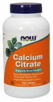 NOW Supplements Calcium Citrate - 250 Tablets