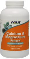 NOW Supplements Calcium & Magnesium - 240 Softgels