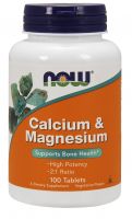 NOW Supplements Calcium & Magnesium - 100 Tablets