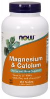 NOW Supplements Magnesium & Calcium - 250 Tablets