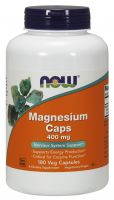 NOW Supplements Magnesium 400 mg - 180 Veg Capsules