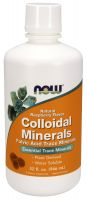 NOW Supplements Colloidal Minerals, Natural Raspberry Flavor Liquid - 32 fl. oz.