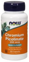 NOW Supplements Chromium Picolinate 200 mcg - 100 Veg Capsules