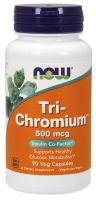 NOW Supplements Tri-Chromium 500 mcg with Cinnamon - 90 Veg Capsules