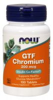NOW Supplements GTF Chromium 200 mcg Yeast Free - 100 Tablets
