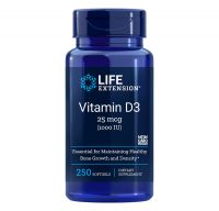 Life Extension Vitamin D3, 25 mcg (1000 IU), 250 softgels