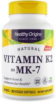 Healthy Origins Vitamin K2 (as MK-7) ,100 mcg 180 Veggie Softgels