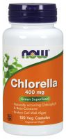 NOW Supplements Chlorella 400 mg - 100 Veg Capsules