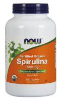 NOW Supplements Spirulina 500 mg, Organic - 500 Tablets
