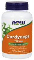 NOW Supplements Cordyceps 750 mg - 90 Veg Capsules