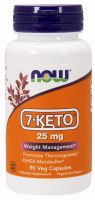 NOW Supplements 7-KETO 25 mg - 90 Veg Capsules