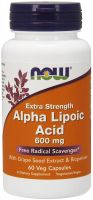 NOW Supplements Alpha Lipoic Acid, Extra Strength 600 mg - 60 Veg Capsules