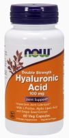 NOW Supplements Hyaluronic Acid, Double Strength 100 mg - 60 Veg Capsules