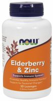 NOW Supplements Elderberry & Zinc - 30 Lozenges