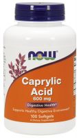 NOW Supplements Caprylic Acid 600 mg - 100 Softgels