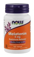 NOW Supplements Melatonin 5 mg Sustained Release - 120 Tablets