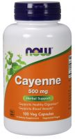 NOW Supplements Cayenne 500 mg - 100 Veg Capsules