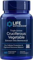 Life Extension Trpl Action Cruciferous Veg Ext w/ Res, 60 caps