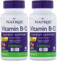 Natrol Fast Dissolving Vitamin B12 - 5000 Mcg - 100 Tabs (2 Pack)